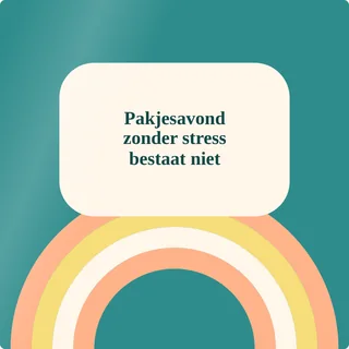 Tegeltje met tekst pakjesavond zonder stress bestaat niet van keramiek in detail