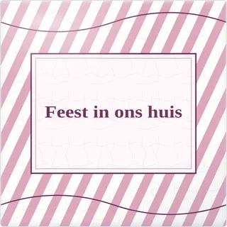 Tegeltje met tekst feest in ons huis van keramiek in detail