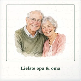 Tegeltje met foto liefste opa oma liefde om te bewaren van keramiek in detail