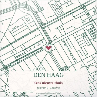 Tegeltje met tekst den haag ons nieuwe thuis van keramiek in detail