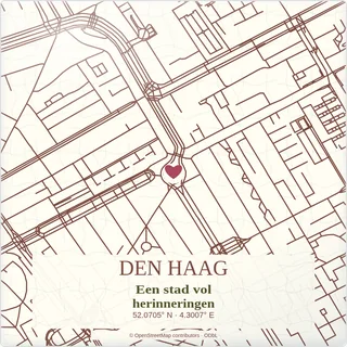 Tegeltje met tekst den haag een stad vol herinneringen van keramiek in detail
