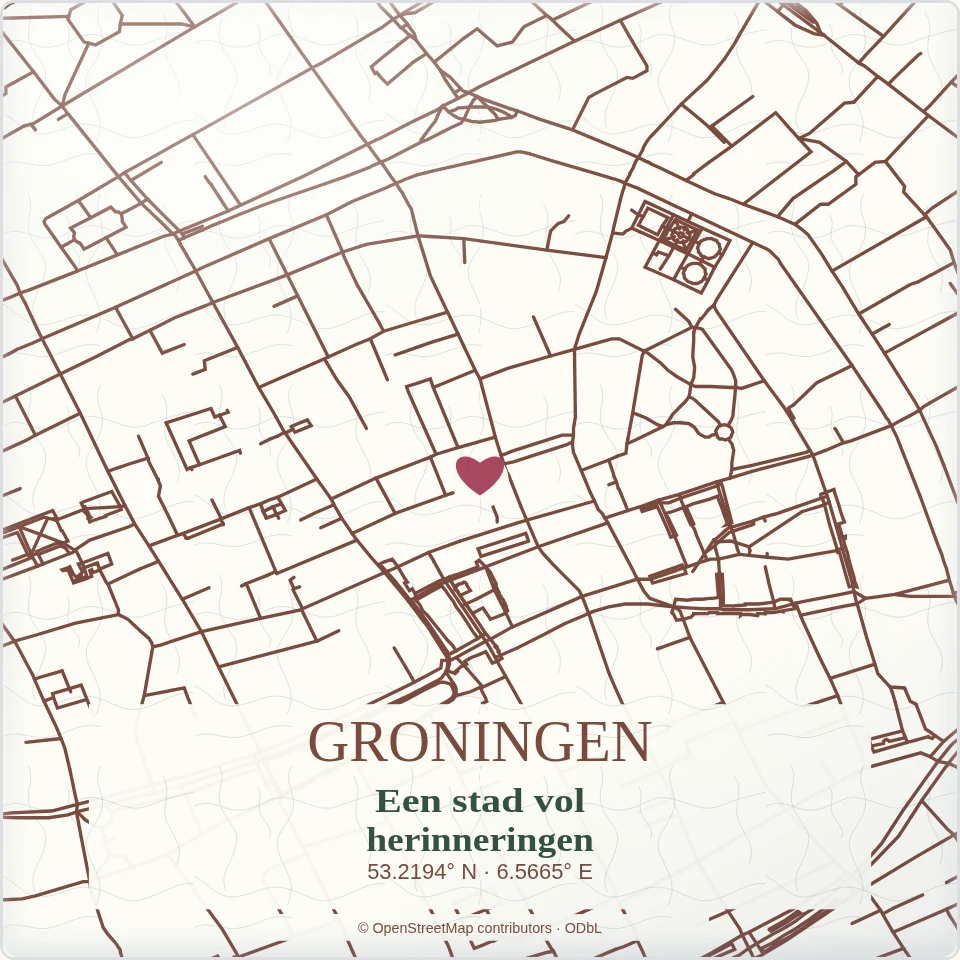 Tegeltje met tekst groningen een stad vol herinneringen van keramiek in detail