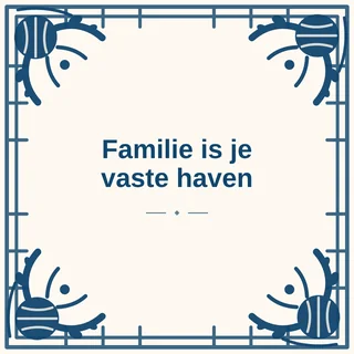 Tegeltje met tekst familie is je vaste haven