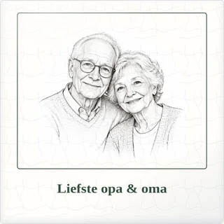 Tegeltje met foto liefste opa oma liefde om te bewaren van keramiek in detail