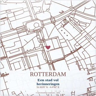 Tegeltje met tekst rotterdam een stad vol herinneringen van keramiek in detail