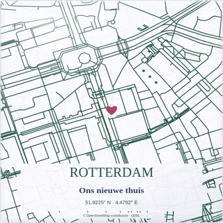 Tegeltje met tekst rotterdam ons nieuwe thuis van keramiek in detail