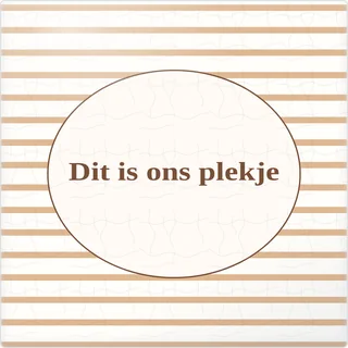 Tegeltje met tekst dit is ons plekje van keramiek in detail