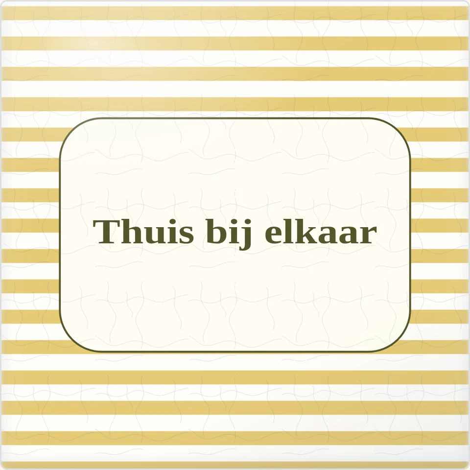 Tegeltje met tekst thuis bij elkaar van keramiek in detail