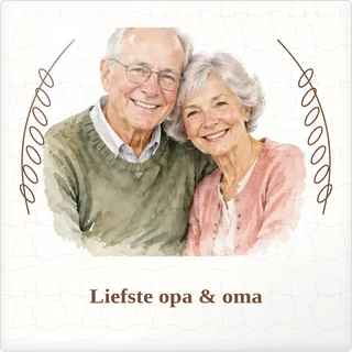 Tegeltje met foto liefste opa oma de mooiste momenten van keramiek in detail