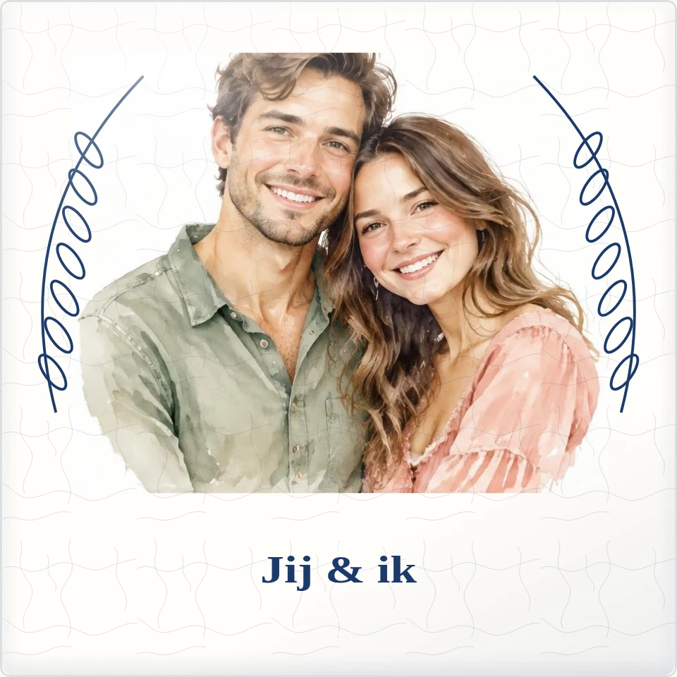 Tegeltje met foto jij ik de mooiste momenten van keramiek in detail
