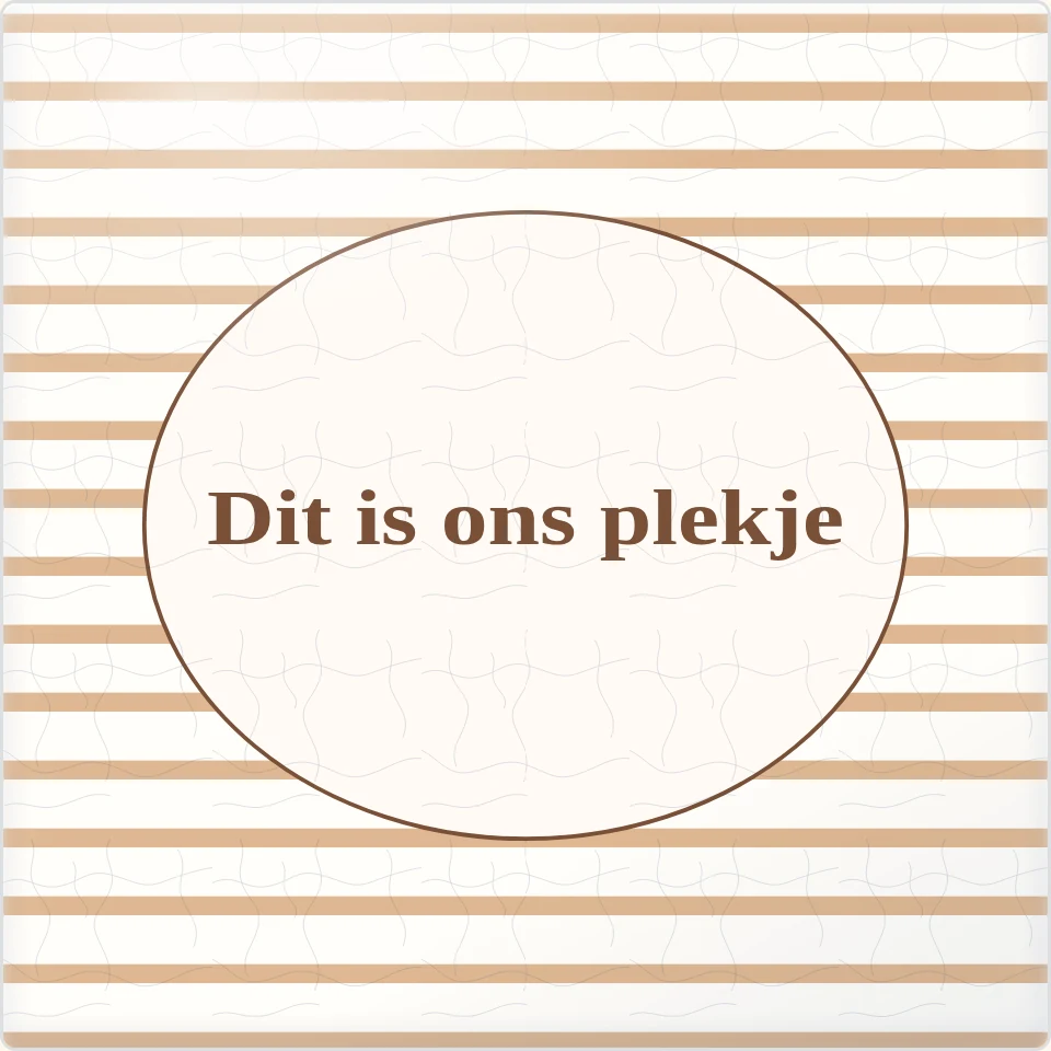 Tegeltje met tekst dit is ons plekje van keramiek in detail