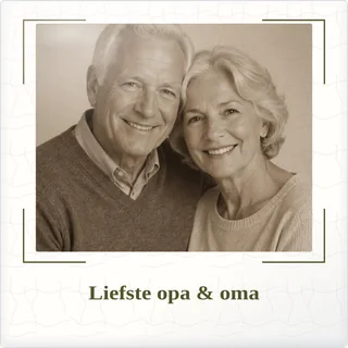 Tegeltje met foto liefste opa oma ons verhaal van keramiek in detail