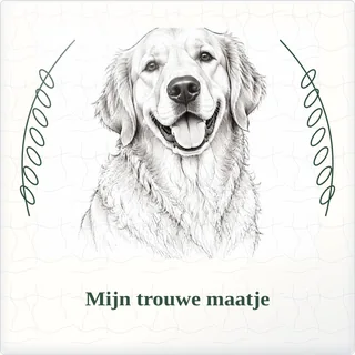 Tegeltje met foto mijn trouwe maatje de mooiste momenten van keramiek in detail