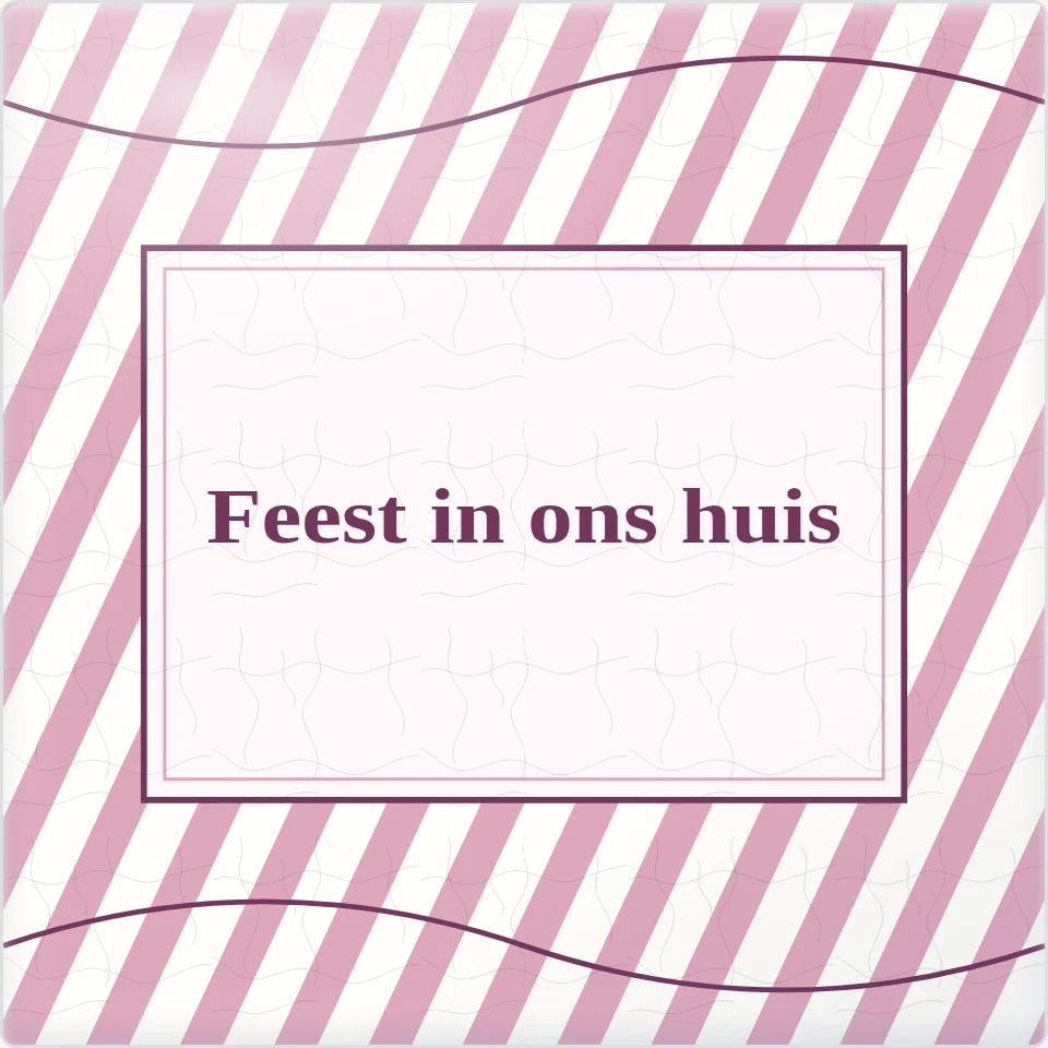 Tegeltje met tekst feest in ons huis van keramiek in detail
