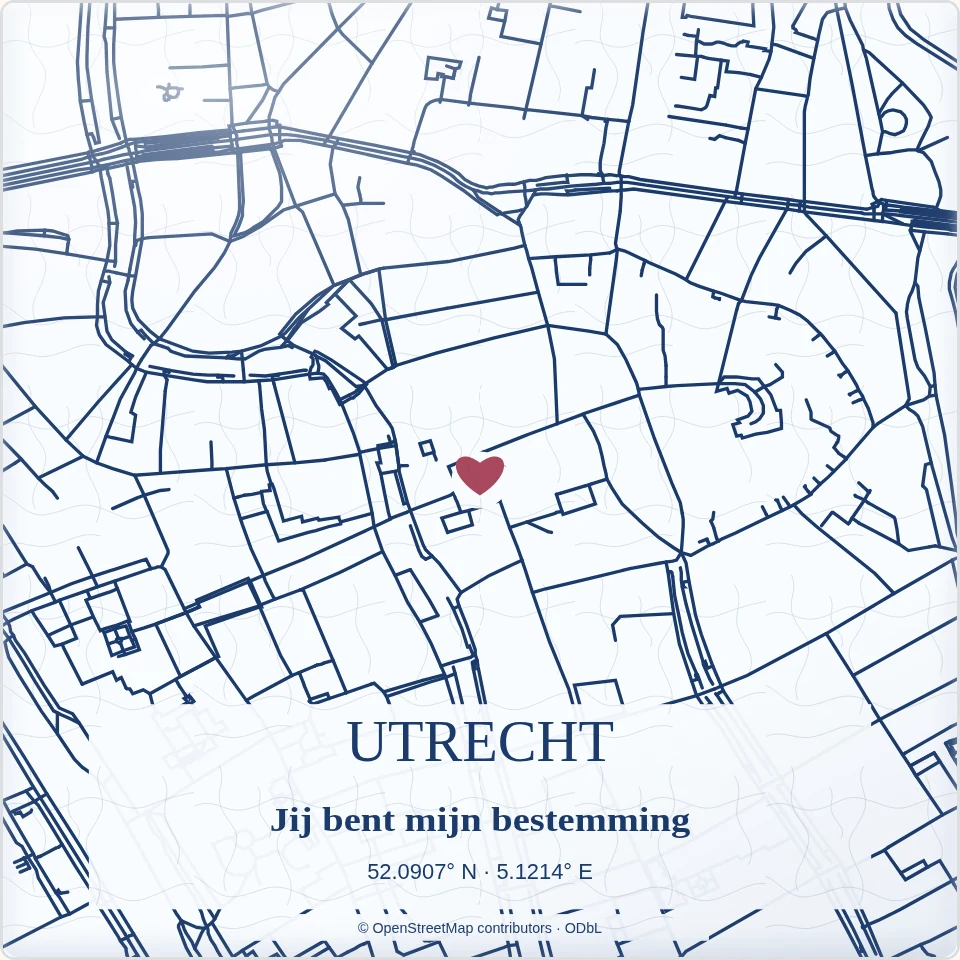 Tegeltje met tekst utrecht jij bent mijn bestemming van keramiek in detail