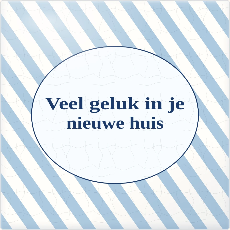 Tegeltje met tekst veel geluk in je nieuwe huis van keramiek in detail