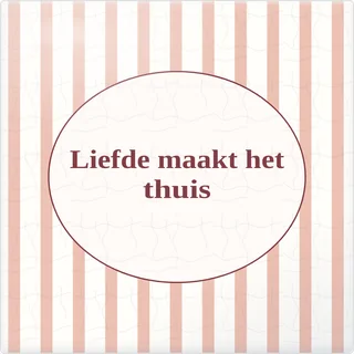 Tegeltje met tekst liefde maakt het thuis van keramiek in detail