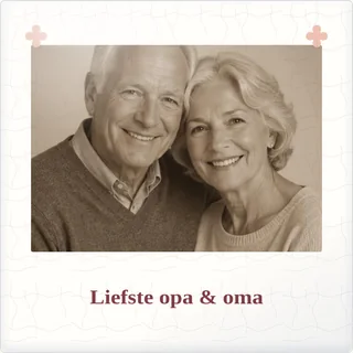 Tegeltje met foto liefste opa oma een plek in mijn hart van keramiek in detail