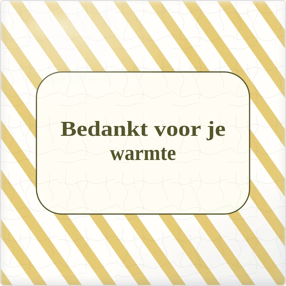 Tegeltje met tekst bedankt voor je warmte van keramiek in detail