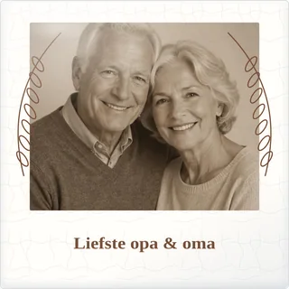 Tegeltje met foto liefste opa oma de mooiste momenten van keramiek in detail