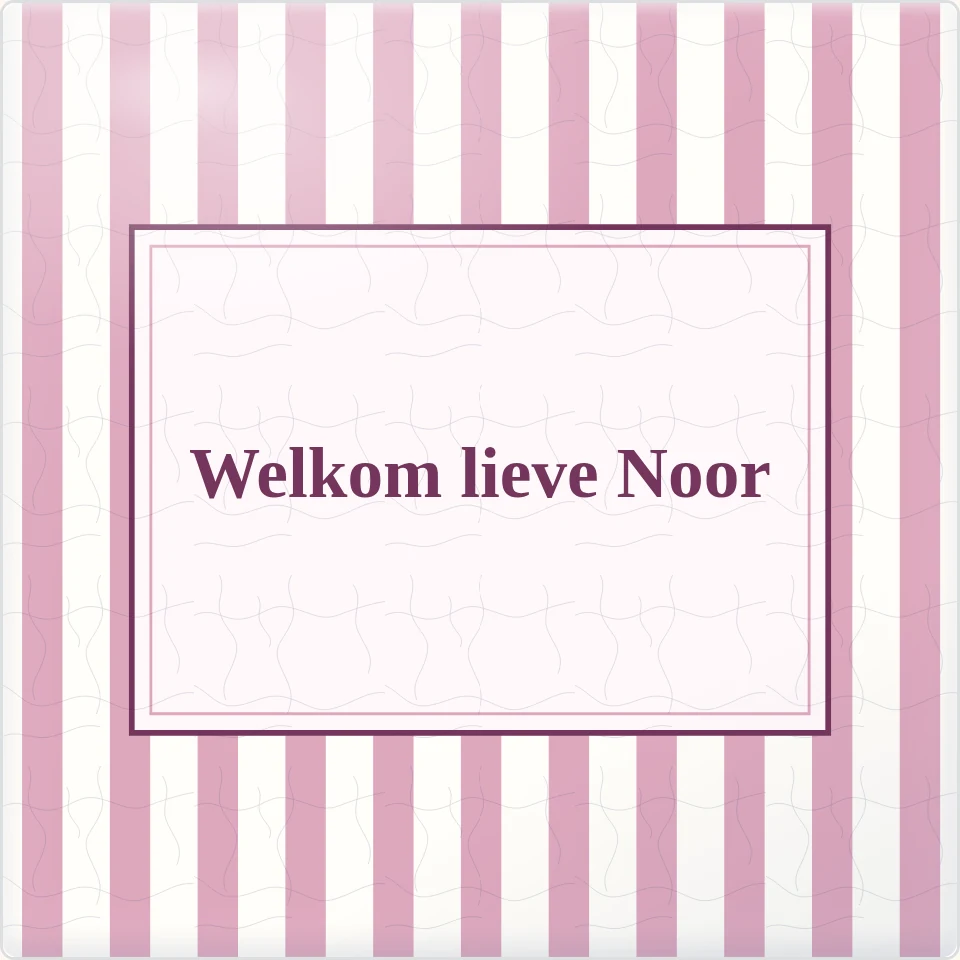 Tegeltje met tekst welkom lieve noor van keramiek in detail
