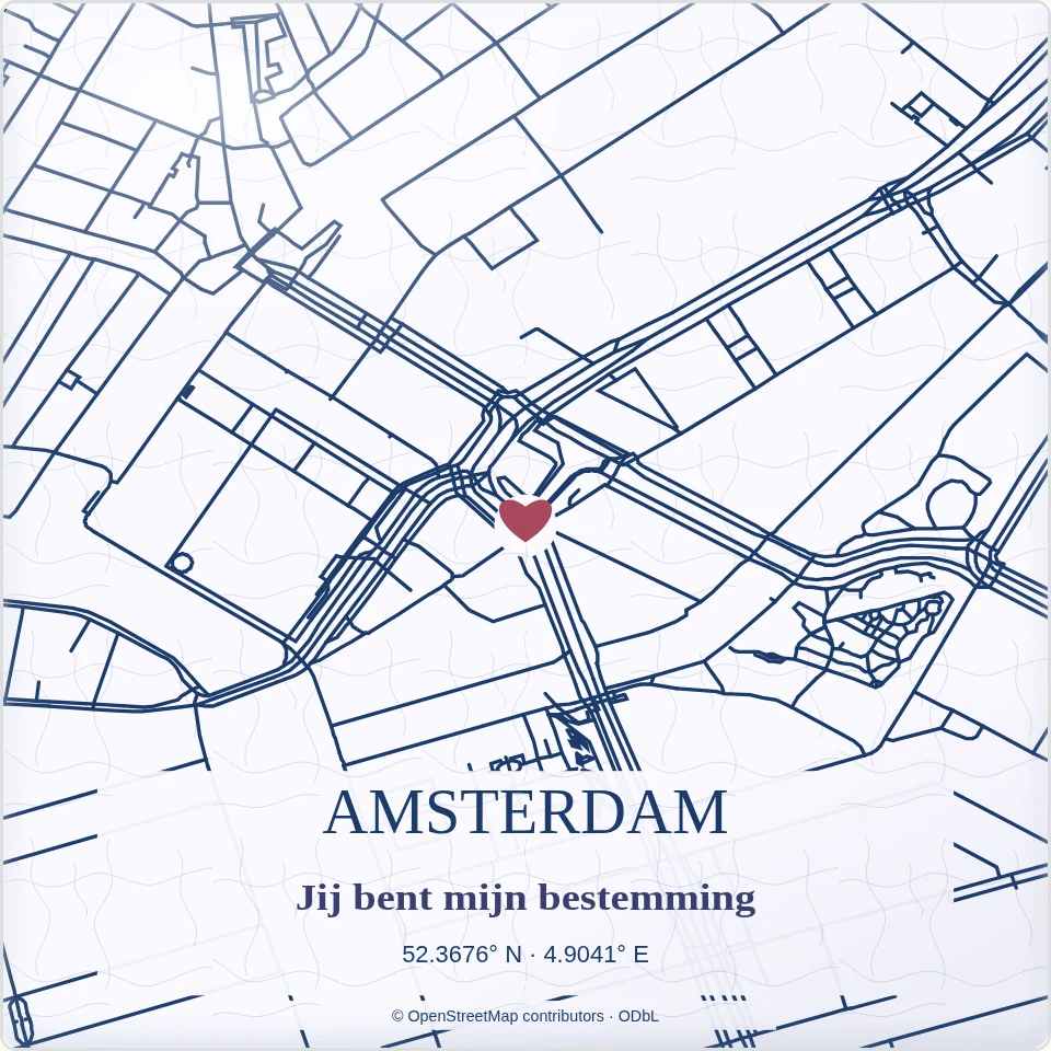 Tegeltje met tekst amsterdam jij bent mijn bestemming van keramiek in detail
