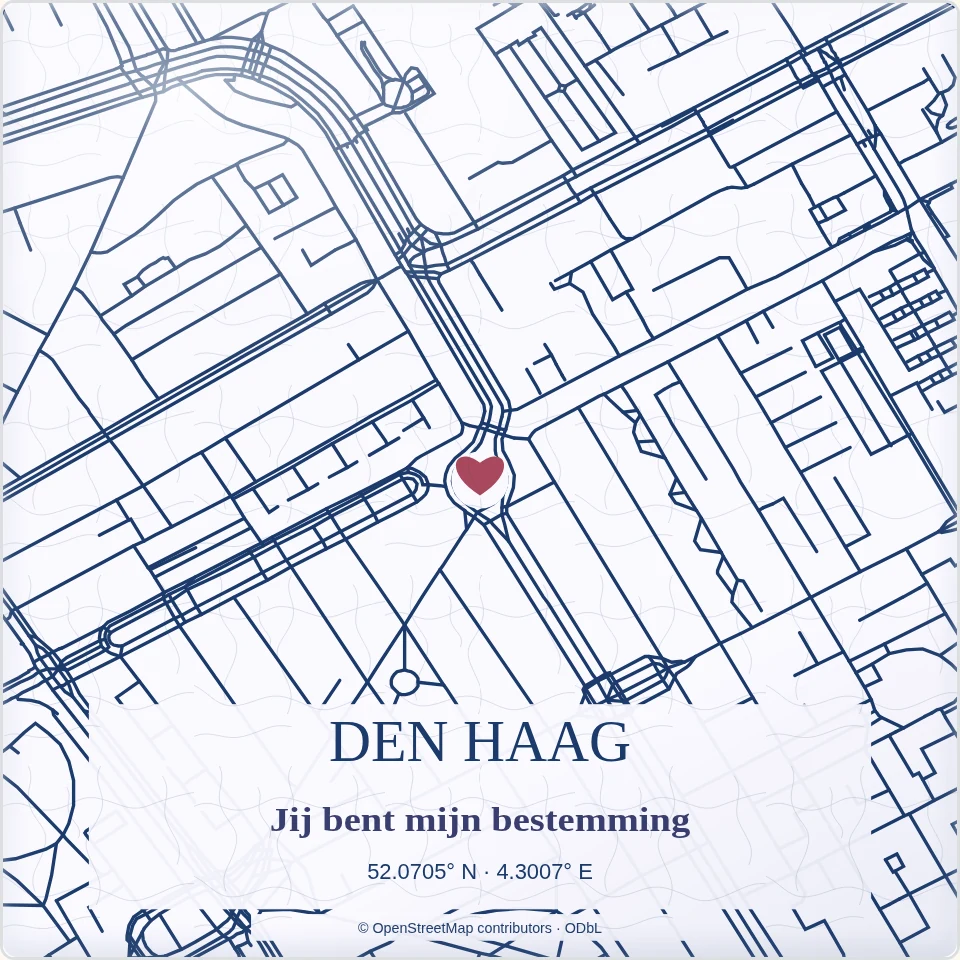 Tegeltje met tekst den haag jij bent mijn bestemming van keramiek in detail