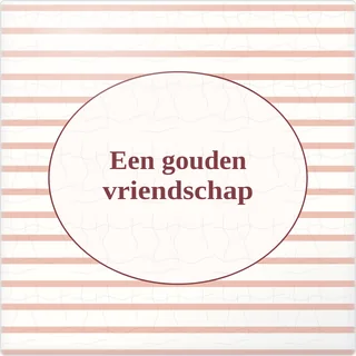 Tegeltje met tekst een gouden vriendschap van keramiek in detail