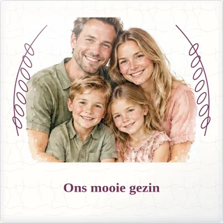 Tegeltje met foto ons mooie gezin de mooiste momenten van keramiek in detail