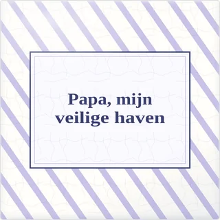 Tegeltje met tekst papa mijn veilige haven van keramiek in detail