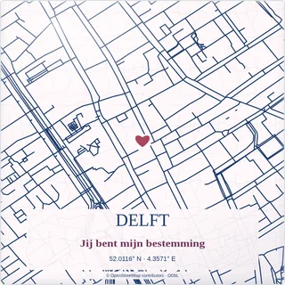 Tegeltje met tekst delft jij bent mijn bestemming van keramiek in detail