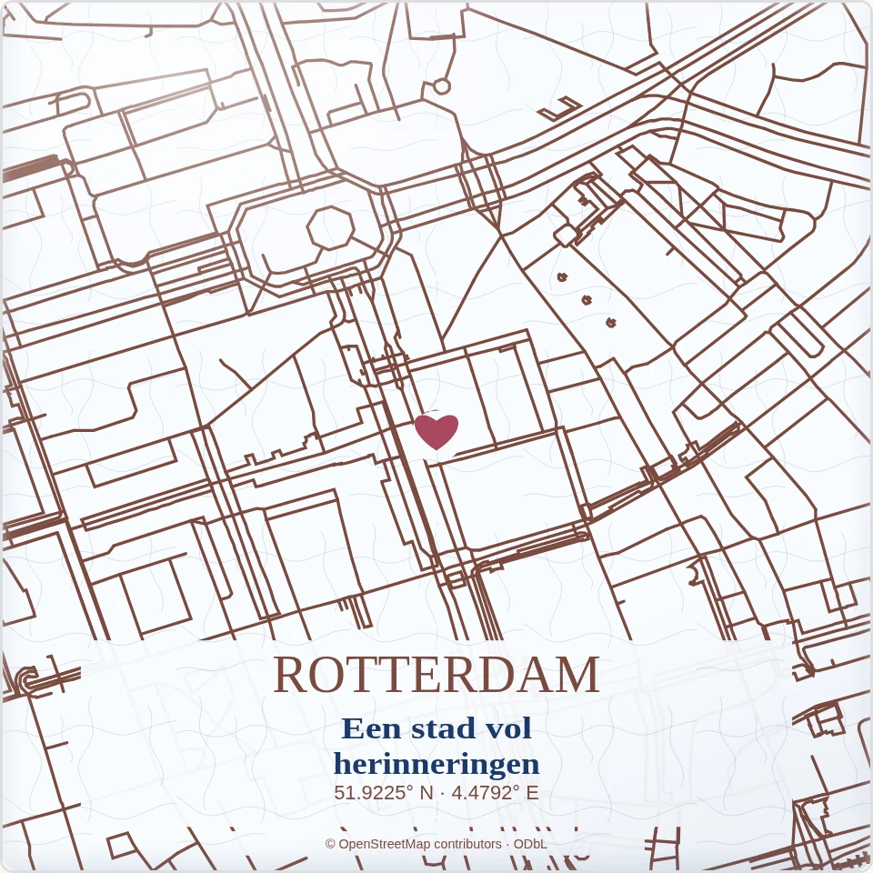Tegeltje met tekst rotterdam een stad vol herinneringen van keramiek in detail