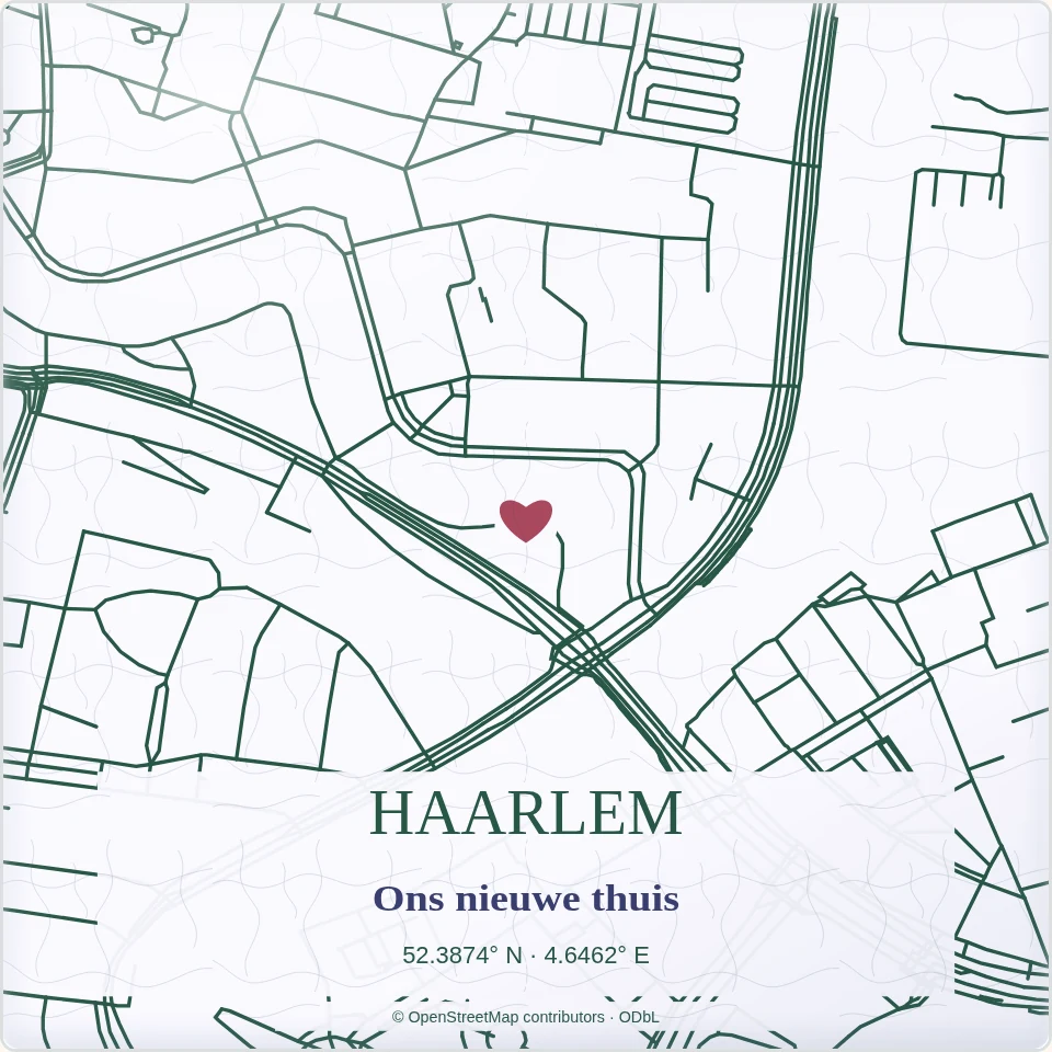 Tegeltje met tekst haarlem ons nieuwe thuis van keramiek in detail
