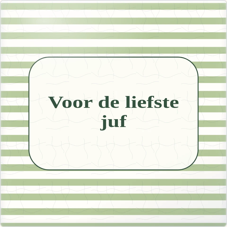 Tegeltje met tekst voor de liefste juf van keramiek in detail