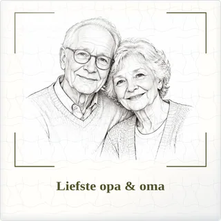 Tegeltje met foto liefste opa oma ons verhaal van keramiek in detail
