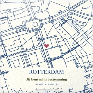 Tegeltje met tekst rotterdam jij bent mijn bestemming van keramiek in detail