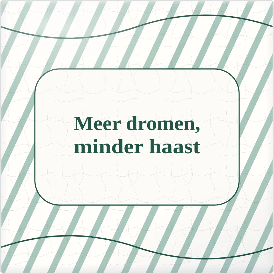 Tegeltje met tekst meer dromen minder haast van keramiek in detail