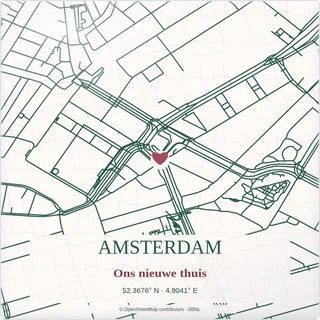 Tegeltje met tekst amsterdam ons nieuwe thuis van keramiek in detail
