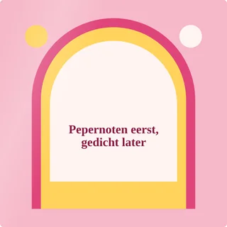 Tegeltje met tekst pepernoten eerst gedicht later van keramiek in detail