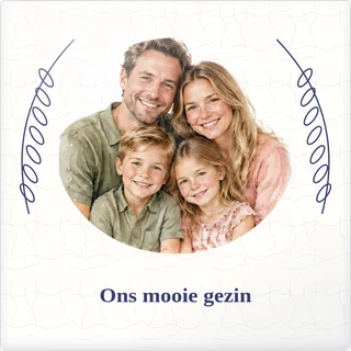 Tegeltje met foto ons mooie gezin samen is thuis van keramiek in detail