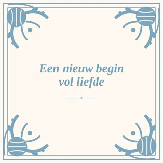 Tegeltje met tekst een nieuw begin vol liefde
