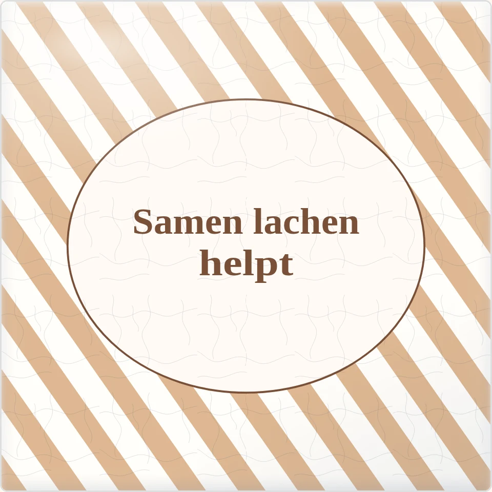 Tegeltje met tekst samen lachen helpt van keramiek in detail