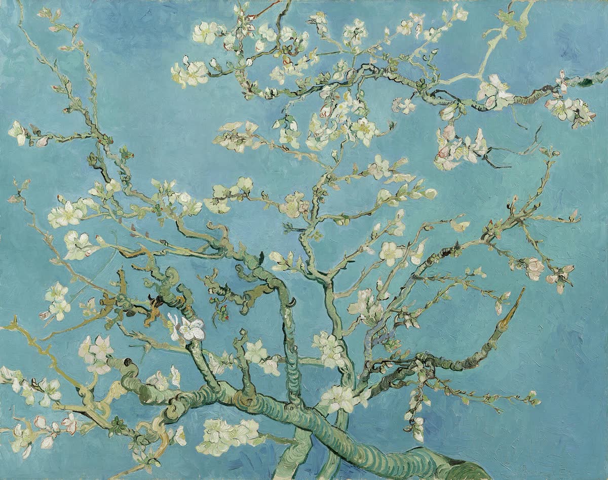 Amandelbloesem van Vincent van Gogh op een keramisch kunsttegeltje