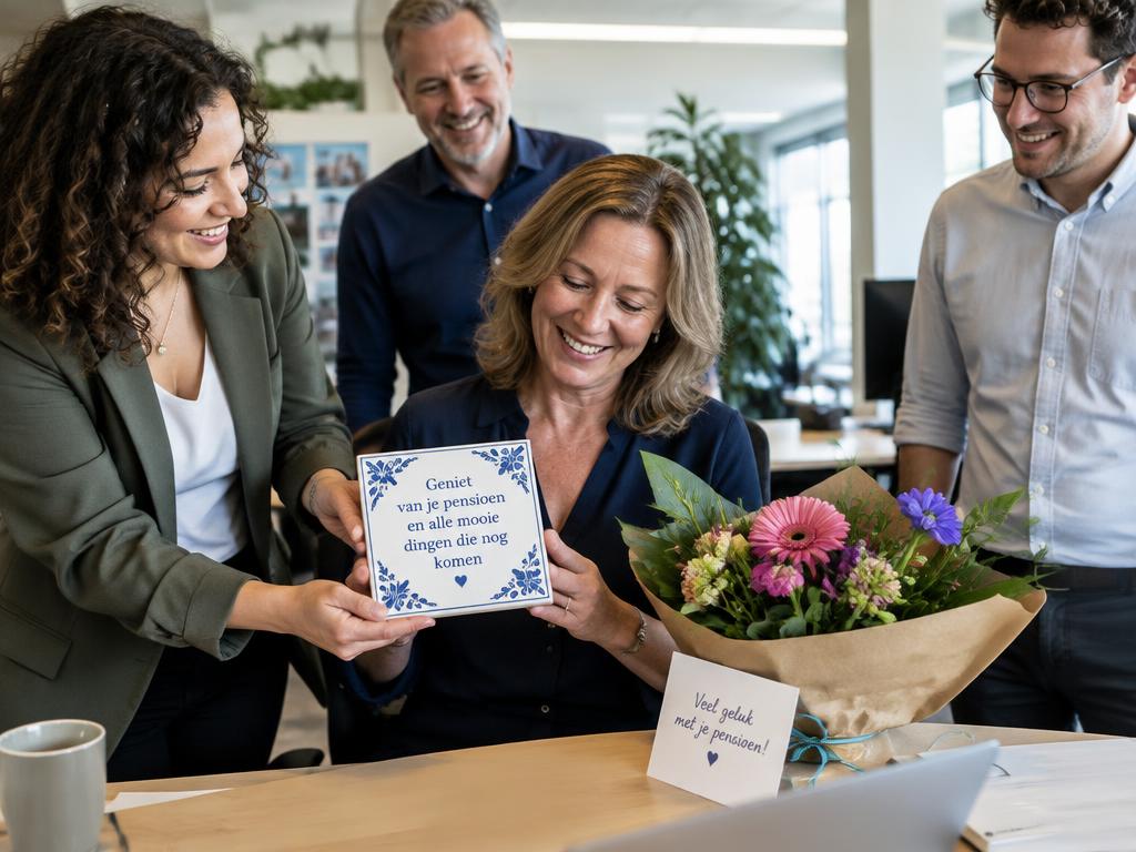 Tegeltje cadeau voor afscheid collega